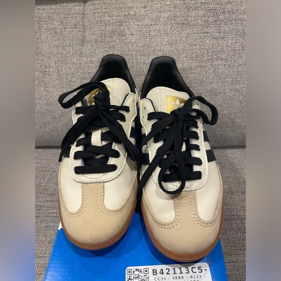 Adidas Samba Cream/Black Size 5 - Picture 2 of 8